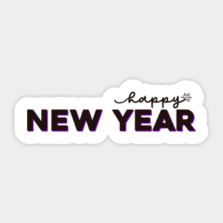 Happy New year (purple) Sticker